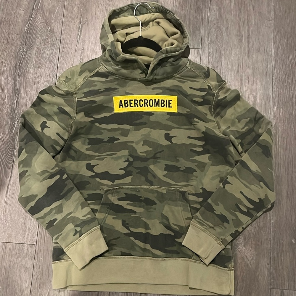 Abercrombie Kids Camo Popover Hoodie Size 15/16 - Picture 2 of 8